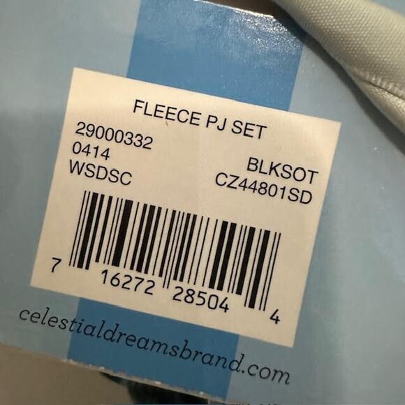 Celestial Dreams Fleece Pajama Set Paisley Button Top Pants Cozy Women Small NWT - Picture 5 of 5